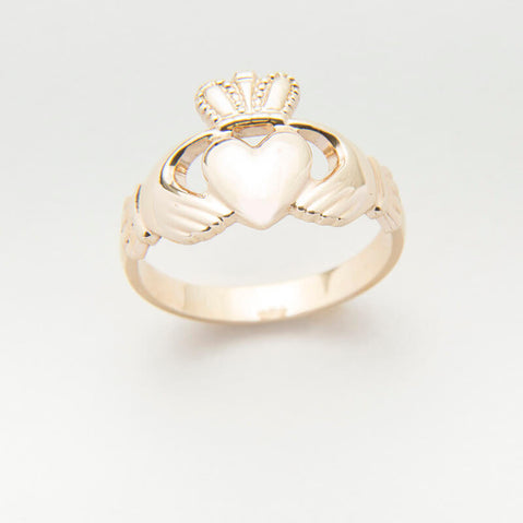14k Gold Gents Claddagh Ring