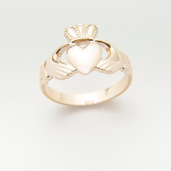 14k Gold Gents Claddagh Ring