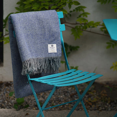 Mc Nutt Periwinkle Wool Throw