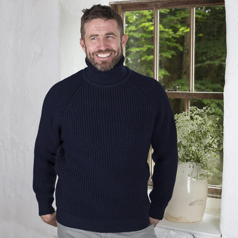 Roll Neck Fisherman's Irish Sweater