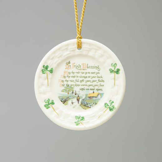 Belleek Irish Blessing Hanging Ornament