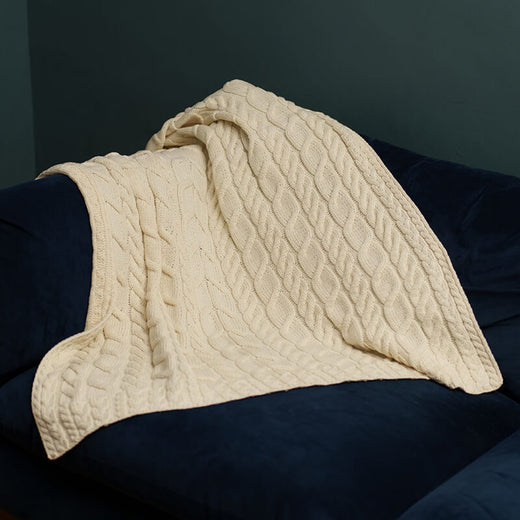 Supersofte Merino-Aran-Decke