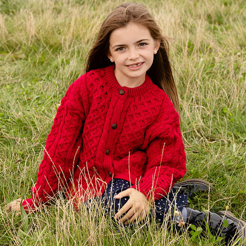 Kids Crew Aran Button Cardigan
