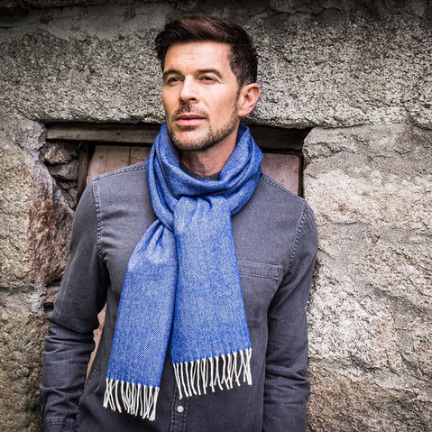 Men's Herringbone Lambswool Scarf