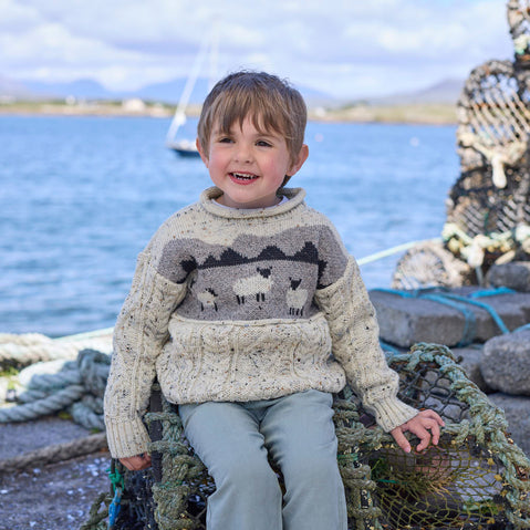 Kids Sheep Aran Sweater
