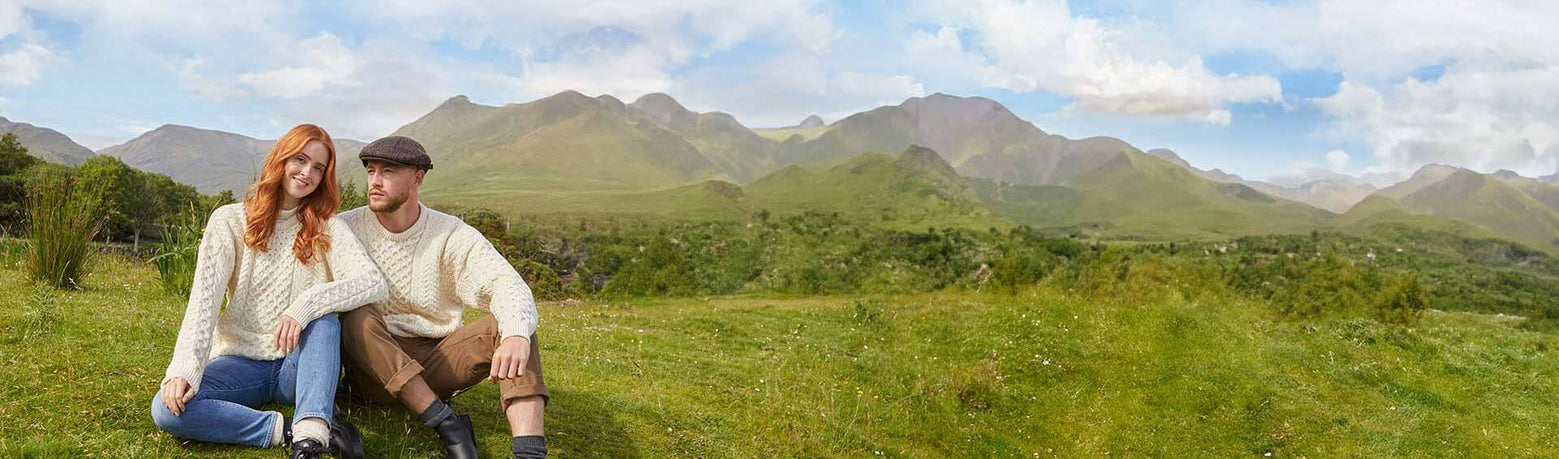 Bestselling Cream Traditional Crew Neck Aran Sweater