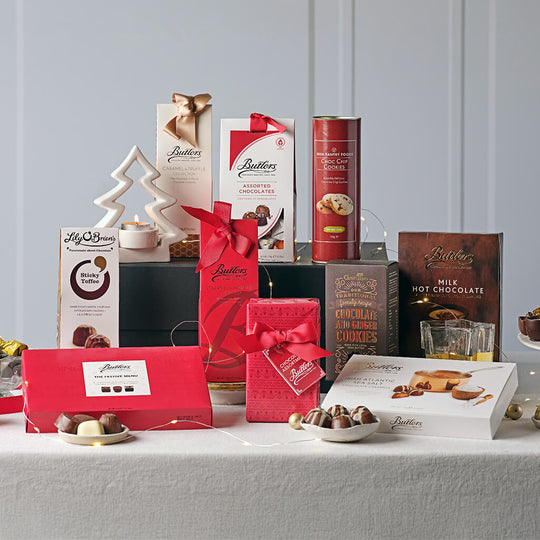 Chocolate Sensations Gift Box with Butlers Irish chocolates, chocolate truffles, cookies and luxury sweet treats from Ireland