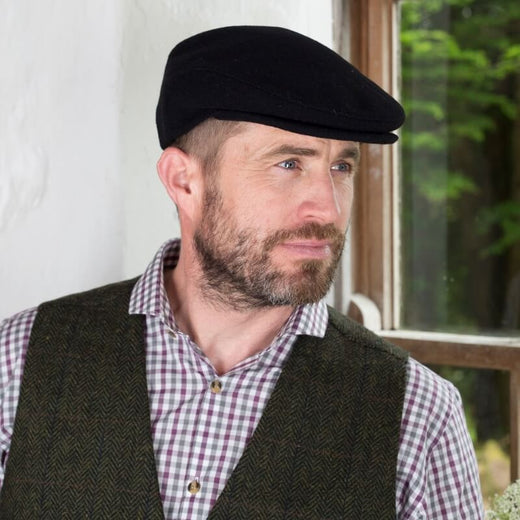 Black Irish Flat Cap