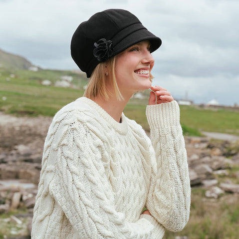 Women's Classic Irish Wool Newsboy Cap