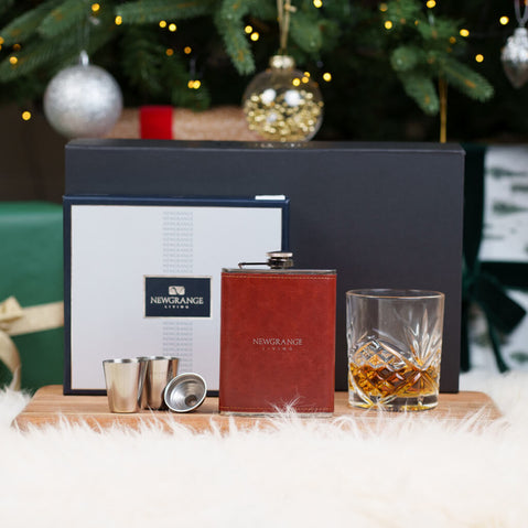 Newgrange Hip Flask Set