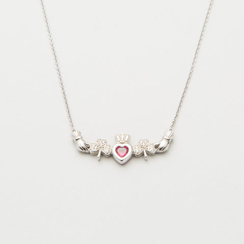 Personalized Mothers Shamrock Pendant One Birthstone