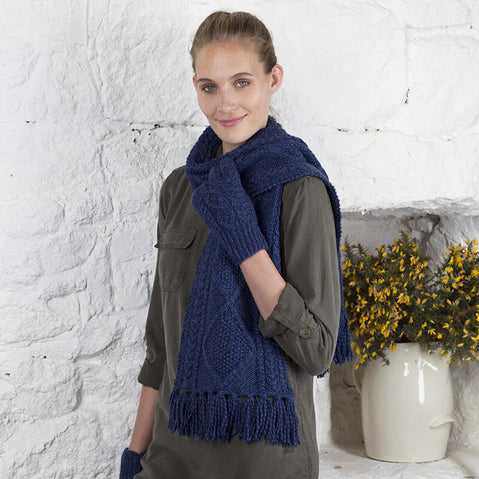 Hand Knit Aran Gloves