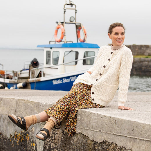 The Ashford Hand Knit Aran Cardigan