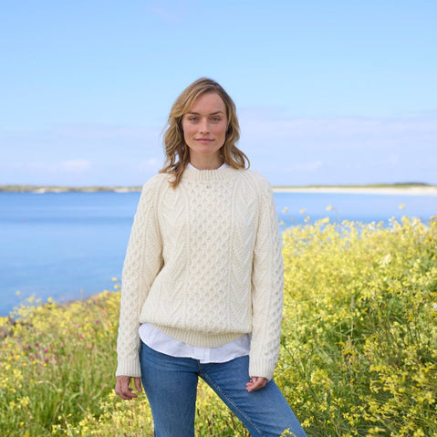 The Hand Knit Women's Aran Sweater