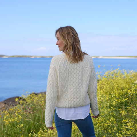 The Hand Knit Women's Aran Sweater