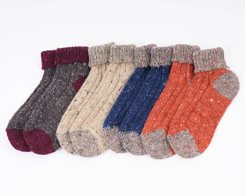 Two Tone Wool Ankle Socks