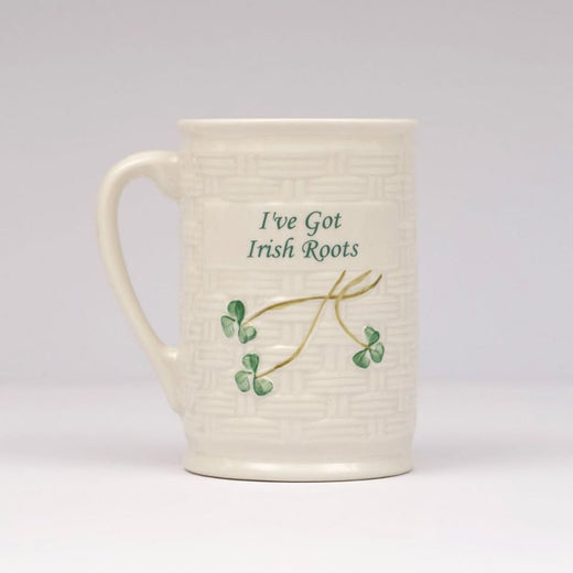 Irish home décor -Belleek I've Got Irish Roots Mug