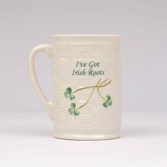 Belleek I've Got Irish Roots Mug