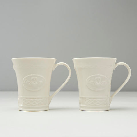 Belleek Claddagh Mugs Set of 2