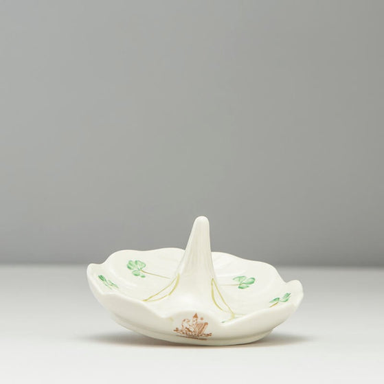Belleek Shamrock Ring Holder