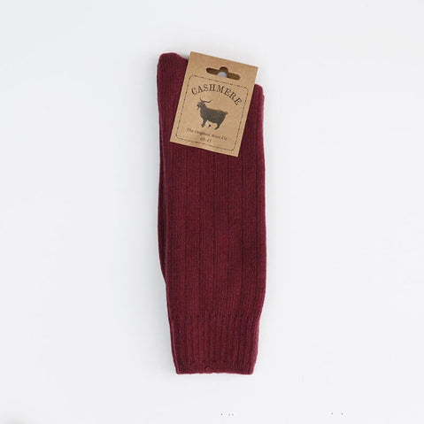 Cashmere Blend Mens Socks- Burgundy