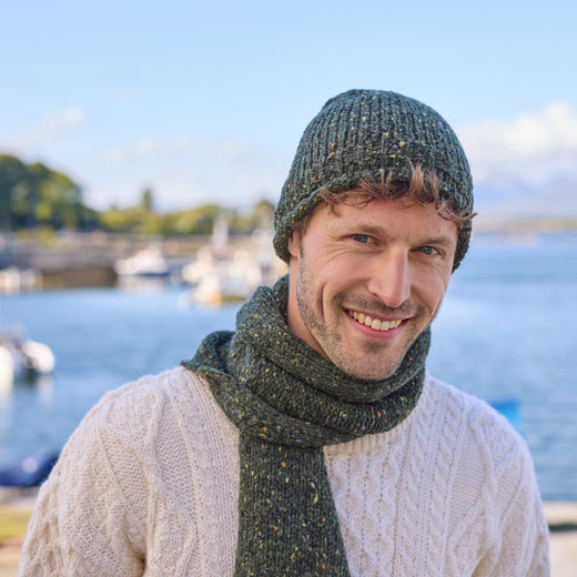 Donegal Fleck Hat & Scarf Set