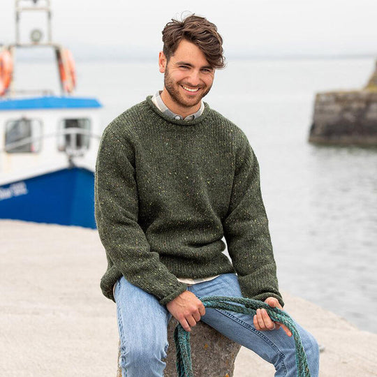 Men's Traditional Fisherman Irish Wool Sweater