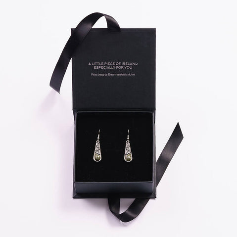 Connemara Marble Trinity Knot Drop Earrings