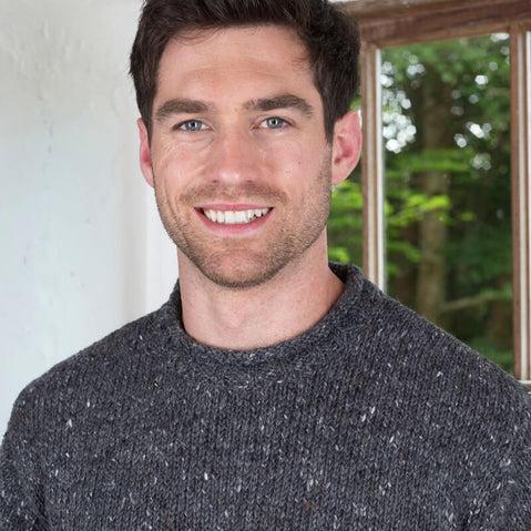 Donegal Curl Neck Aran Sweater