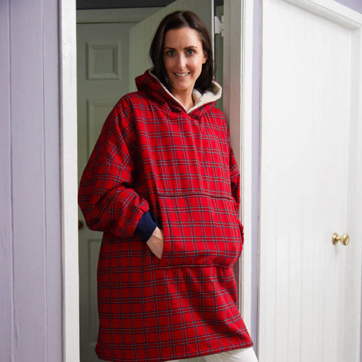 Sweat à capuche écossais pour femme