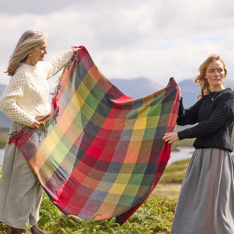 Foxford Check Throw
