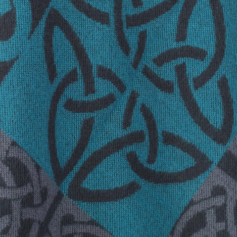 Fringed Irish Shawl With Celtic Design