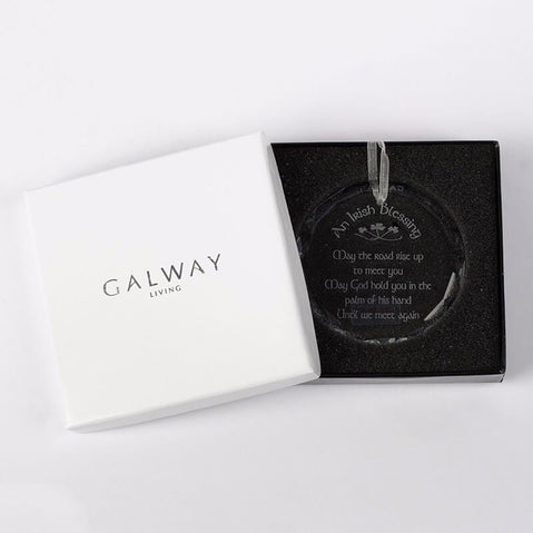 Galway Crystal Hanging Irish Blessing Ornament