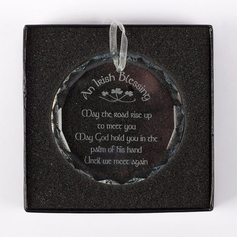 Galway Crystal Hanging Irish Blessing Ornament