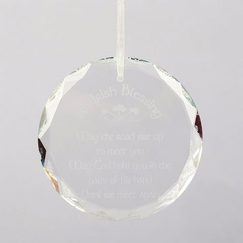 Galway Crystal Hanging Irish Blessing Ornament