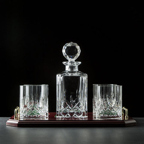 Galway Crystal Longford Decanter & Glasses Gift Set