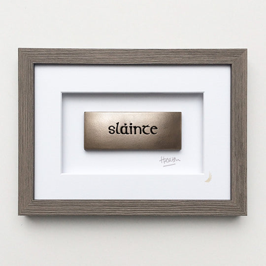 Wild Goose Framed Slainte (Health) Plaque