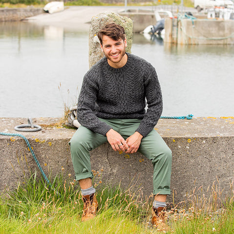 Mens Glendalough Aran Sweater