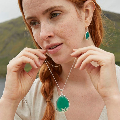 Shamrock Green Onyx Pendant