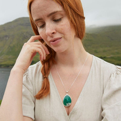 Shamrock Green Onyx Pendant