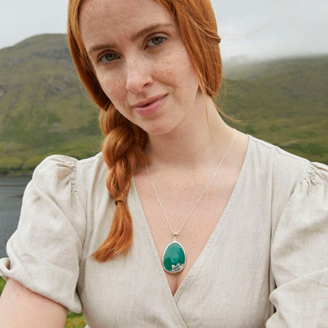 Shamrock Green Onyx Pendant