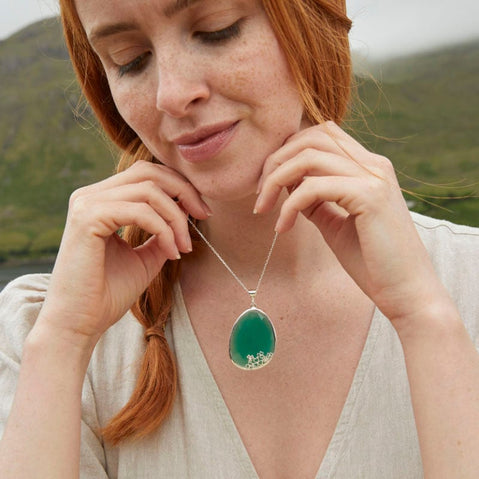 Shamrock Green Onyx Pendant