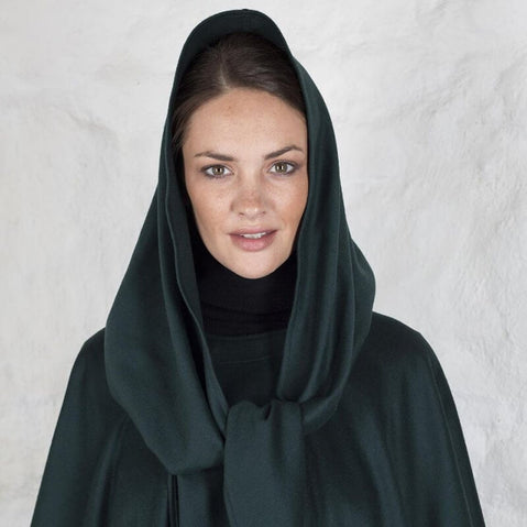 Women's Classic Wool & Cashmere Irish Cape - Green