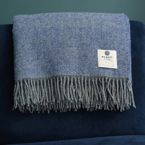 Mc Nutt Periwinkle Wool Throw
