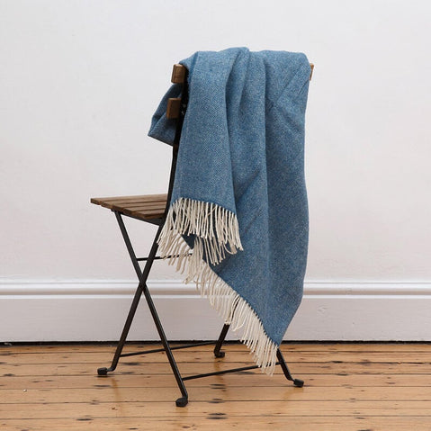 Mc Nutt Blue Sky Herringbone Blanket