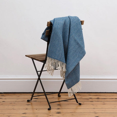 Mc Nutt Blue Sky Herringbone Blanket