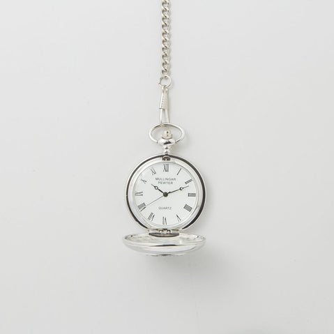 Mullingar Pewter Shamrock Pocket Watch