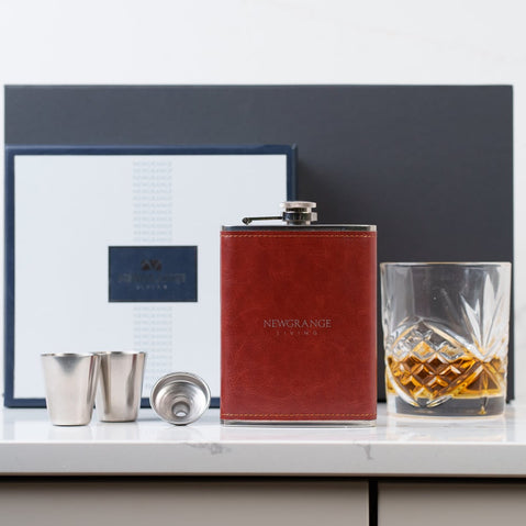 Newgrange Hip Flask Set