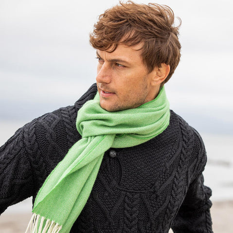 Men's Herringbone Lambswool Scarf