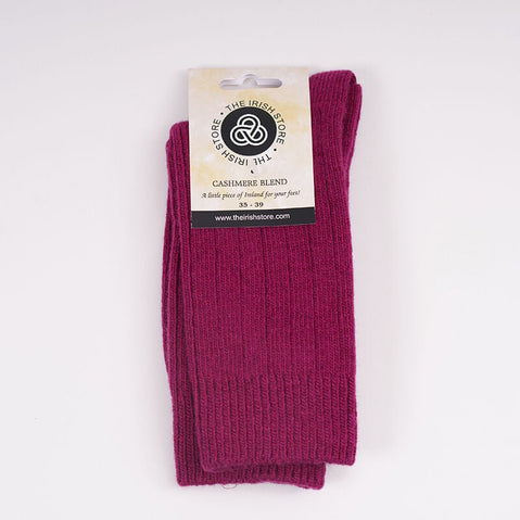 Ladies Cashmere Blend Irish Wool Socks